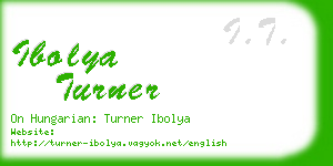 ibolya turner business card